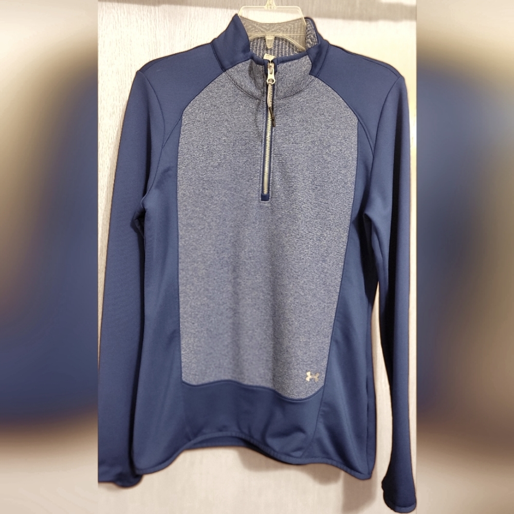 Women Under Amour Cold Gear Blue Top Size SM/P